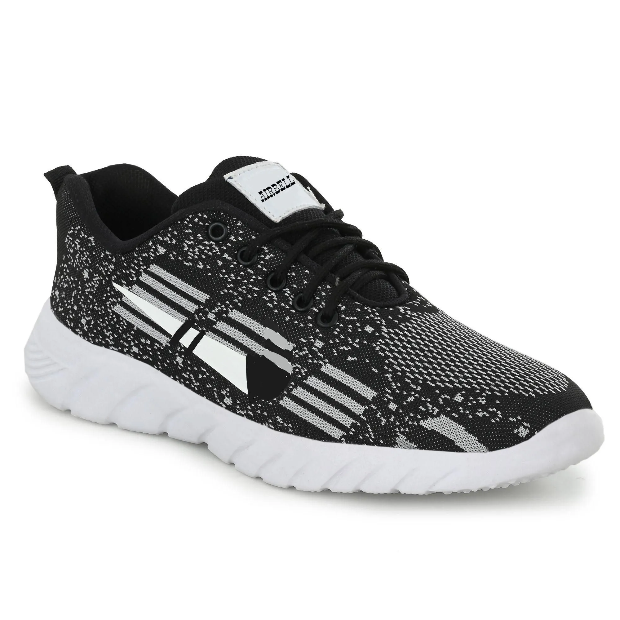 Airbell Black Mesh | Lightweight | Premium | Comfort | Summer & Winter Trendy |Casual Sneakers for Men's