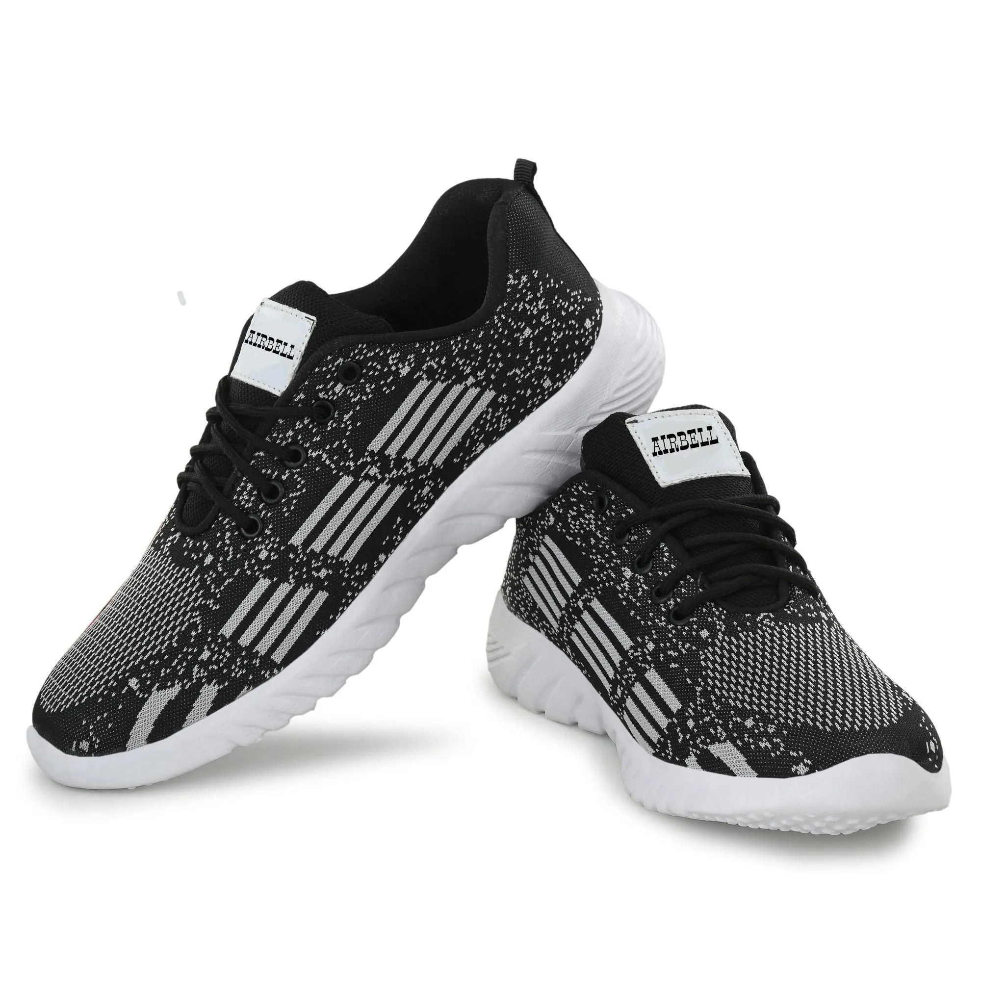 Airbell Black Mesh | Lightweight | Premium | Comfort | Summer & Winter Trendy |Casual Sneakers for Men's