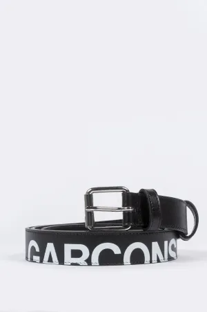 COMME DES GARCONS HUGE LOGO BELT BLACK
