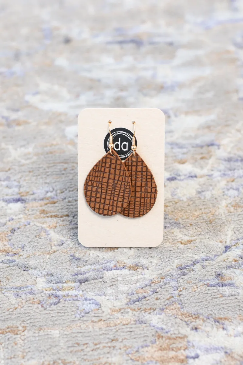Deer Addie Leather & Metal Earring - Small