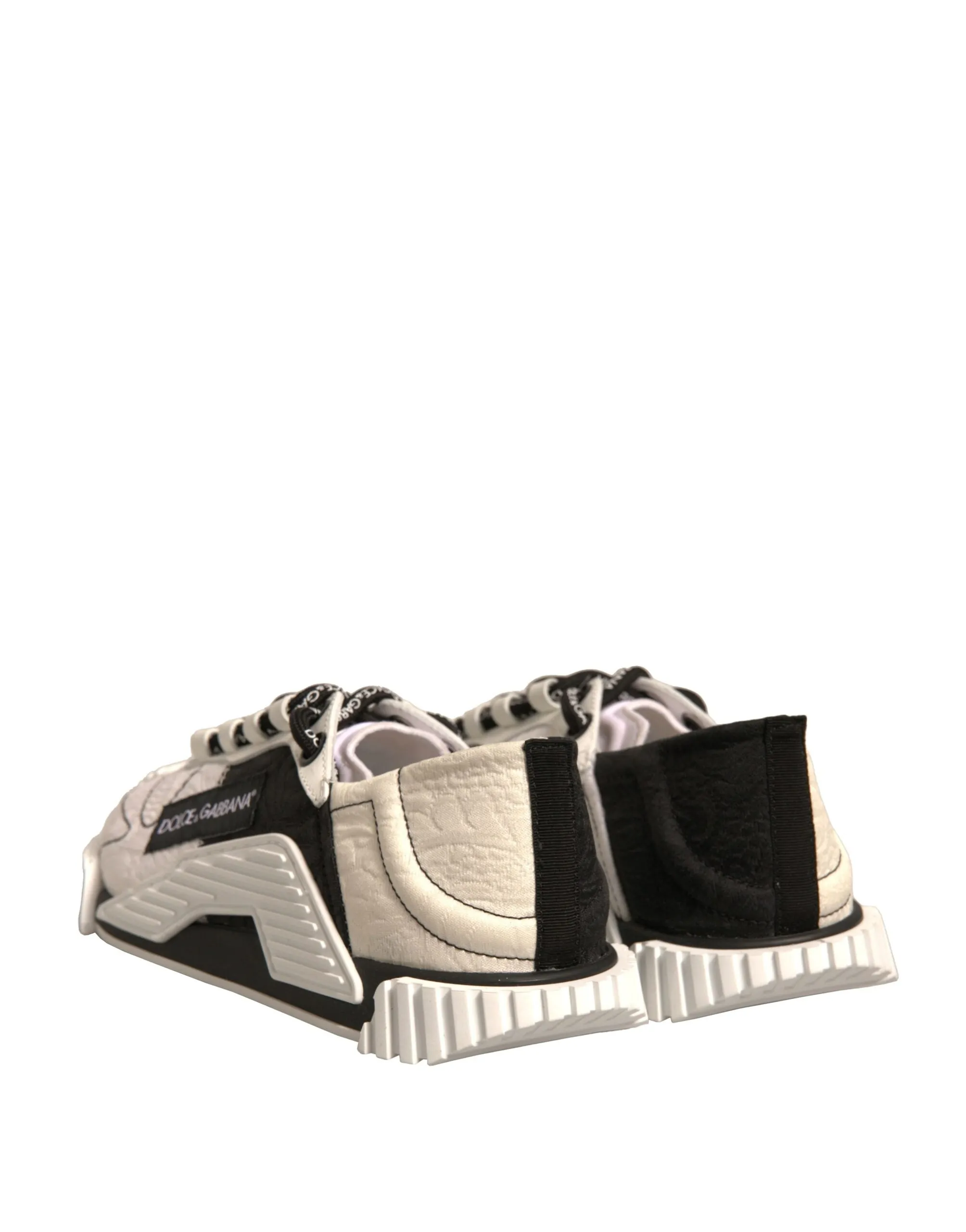 Dolce&Gabbana NS1 Women White Black Sneakers Leather Flat Trainer Shoes EUR 37.5
