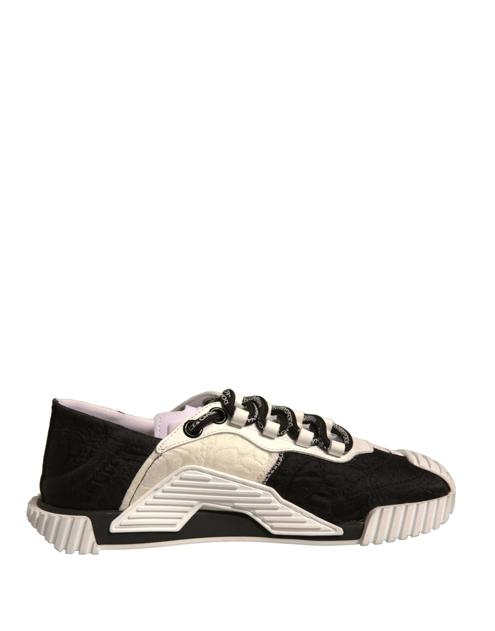 Dolce&Gabbana NS1 Women White Black Sneakers Leather Flat Trainer Shoes EUR 37.5