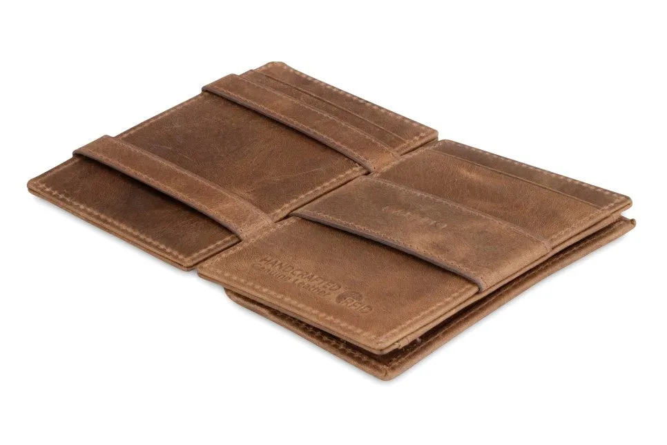 Garzini RFID Leather Magic Coin Wallet Brushed