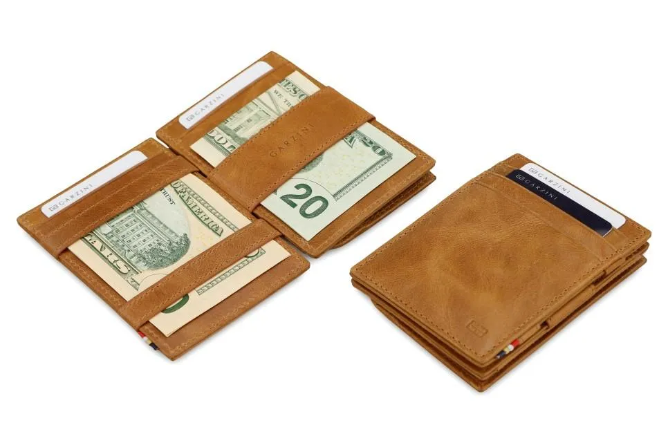 Garzini RFID Leather Magic Coin Wallet Brushed