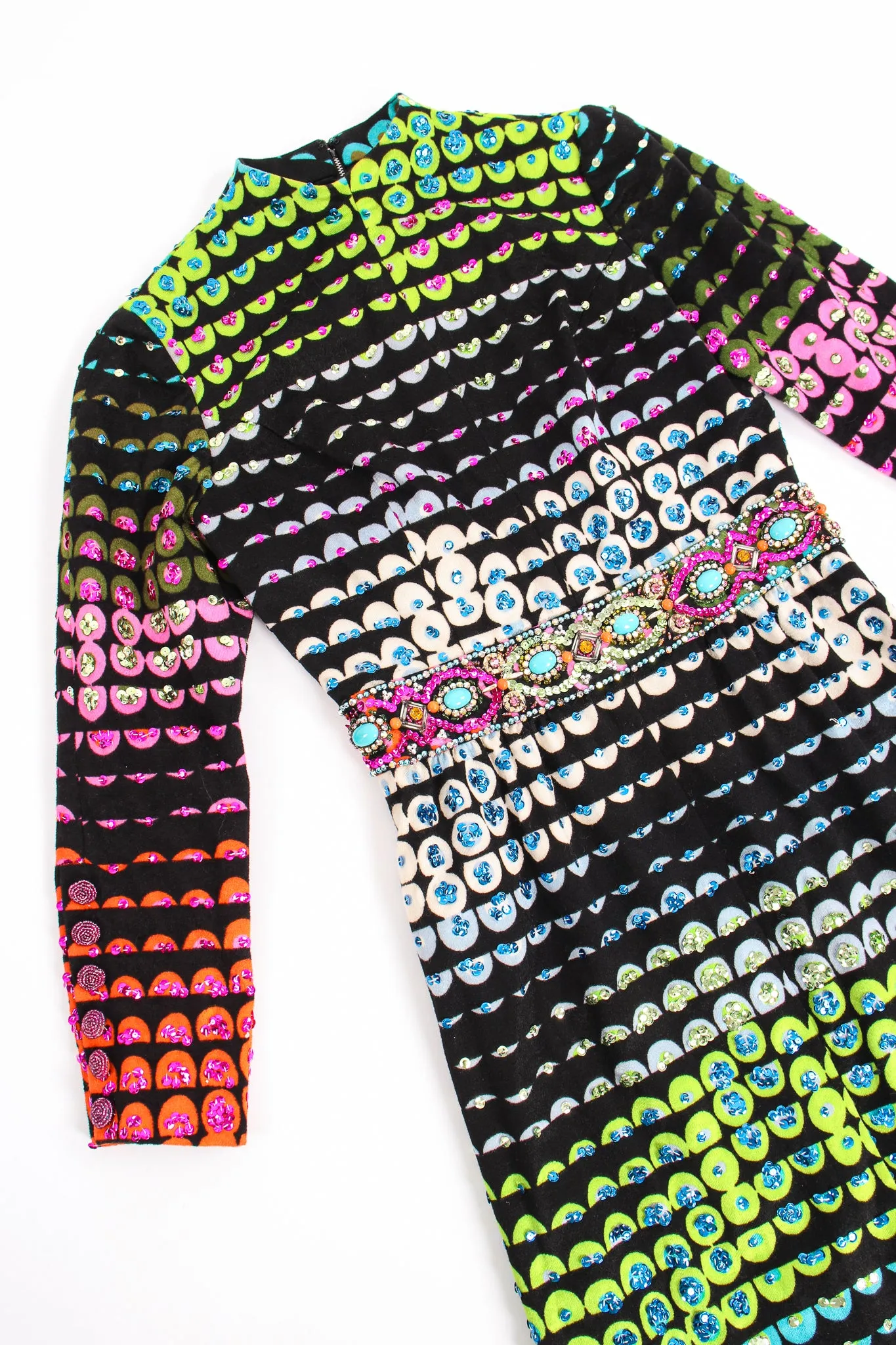 Graphic Rainbow Sequin Dress II