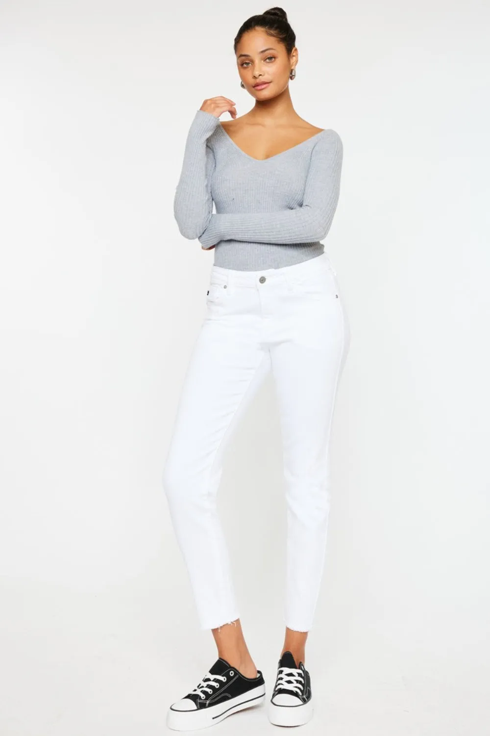 Hazel Blues® |  Kancan Mid Rise Ankle Skinny Jeans