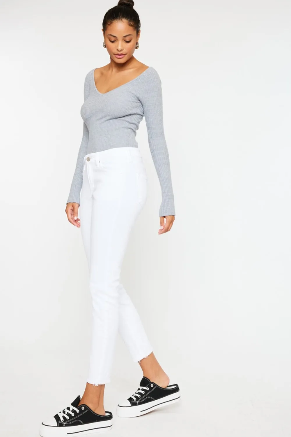 Hazel Blues® |  Kancan Mid Rise Ankle Skinny Jeans