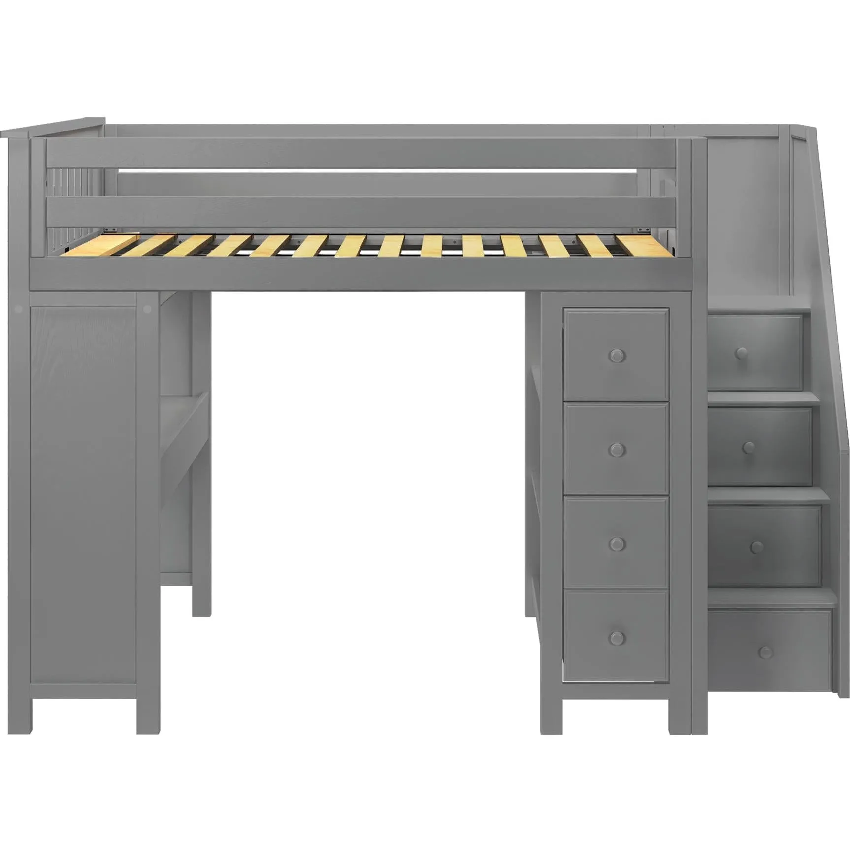Jackpot Deluxe Buxton Full Size Loft with Staircase   Desk   Storage