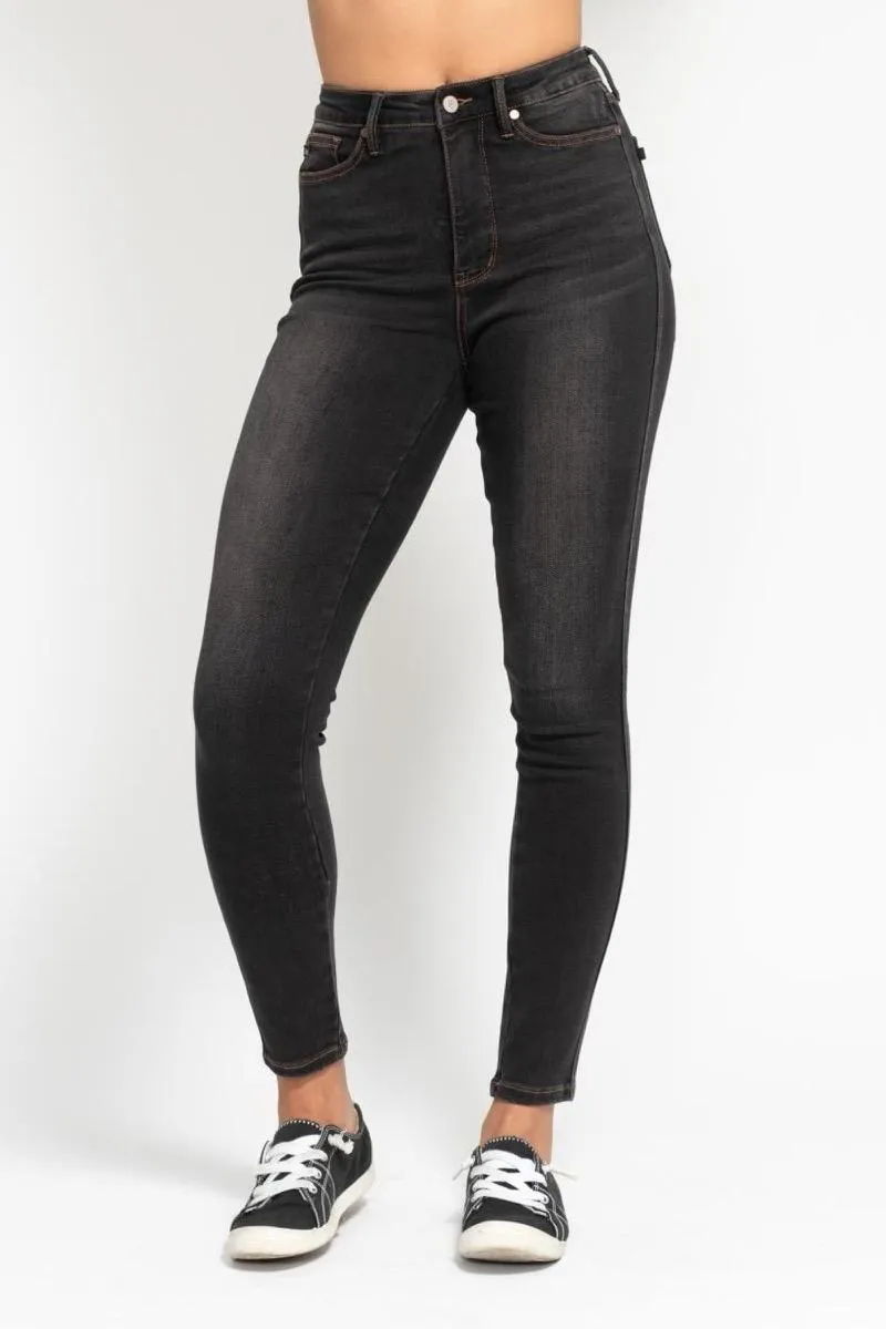 Judy Blue Tummy Control-Black skinny REG