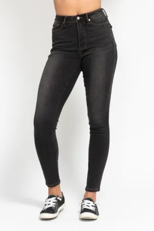 Judy Blue Tummy Control-Black skinny REG