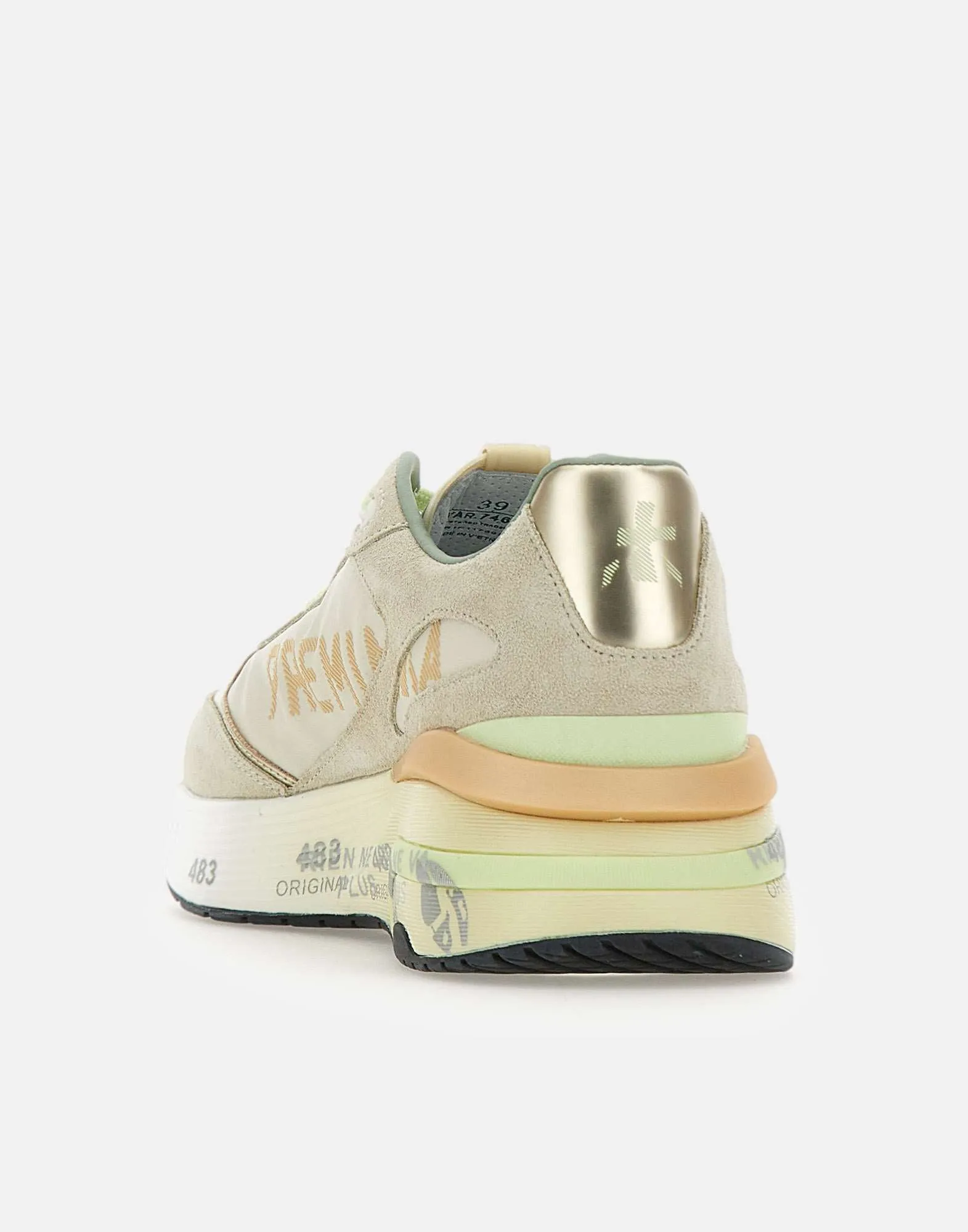 Premiata Moerund7466 Gold Green Sneakers