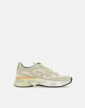 Premiata Moerund7466 Gold Green Sneakers