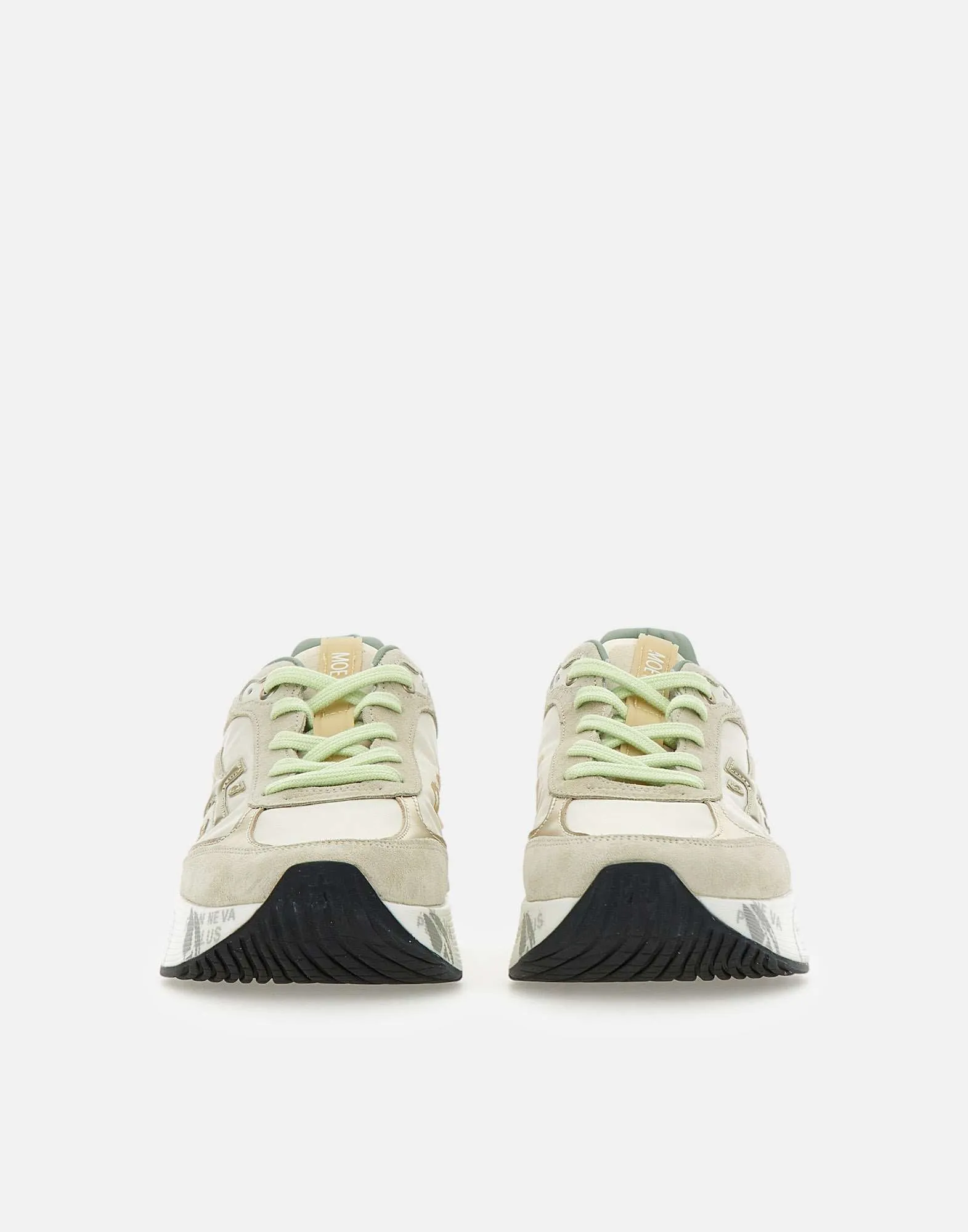 Premiata Moerund7466 Gold Green Sneakers