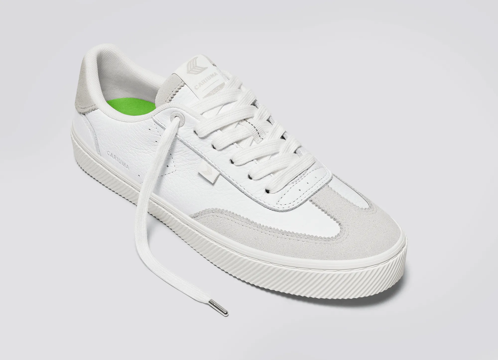 TOCA White Premium Leather Smoke White Suede Sneaker Men